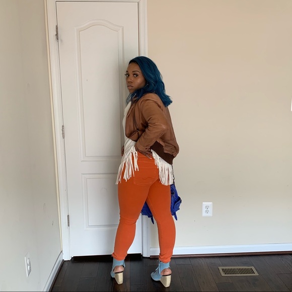 Orange stretch 7 for all man kind jeans - Picture 8 of 8